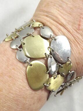 Vintage Lia Sophia Silver and Gold Tone Bracelet